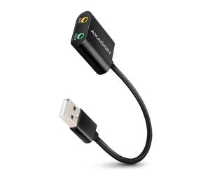 AXAGON Compatible ADA-12 USB 2.0, Mini-Adaptador de Audio estéreo, 15 cm de Longitud