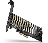 AXAGON ECO PCEM2-D PCIE NVME+NGFF M.2 Adapter. para conectar hasta Dos Discos Duros M.2 al Ordenador. 1 Llave M NVMe + 1 Llave B NGFF.
