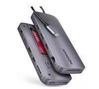 Axagon hmc-12gm2 multiport-hub, usb-c 3.1, m.2-nvme/sata, dp hdmi, gbi