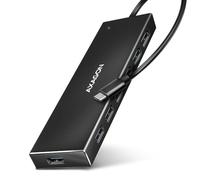 HUB USB-C AXAGON HUE-F7C 7x USB 3.2 Gen 1 ALU FLAT, micro USB power IN