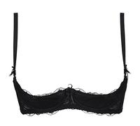 Axami V-4641 Alluring Charm Sujetador Abierto Lujurioso Y Provocativo - Hecho En La UE (Disponible A Juego Las Braguitas V-4643), Negro,95D