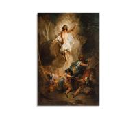 AXAYNIMD Póster decorativo de Jesús resucitado, lienzo, póster de pared e imagen artística moderna para decoración de dormitorio familiar, 60 x 90 cm
