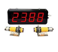 Axazcs Contador Digital LED, Contador de Pantalla LED de 4 Pulgadas 4 dígitos, recuento de sensores Infrarrojos de hasta 9999, Contador Digital infrarrojo LED, para la línea de producción de la Cinta