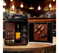 Axazcs Mini Gabinete De Barra De Whisky, Barra De Bidón Creativa Navideña De 20 litros, Gabinete De Vino De Almacenamiento Móvil De 36 * 17 * 47 Cm, Regalo Extraordinario para Hombres/niños