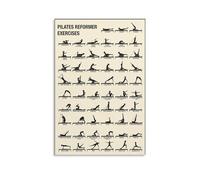 AXCAUAOY Pilates Exercise Poster Vintage Reformer Gym Workout Canvas Art(Unframed,08x12inch(20x30cm))