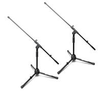 AxcessAbles MS-101L soporte de micrófono de perfil bajo con par de brazo