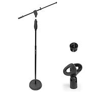 AxcessAbles MS-201R - Soporte para micrófono con agarre suave y ajuste rápido de altura