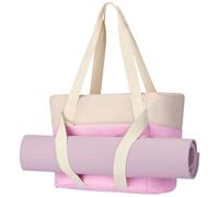 Axcone Bolsa de Transporte Para Mujer,Bolsa de Transporte Acolchada con Cremallera,Bolsa Gimnasio de Deporte con Correas para Esterilla de Yoga para Viajes y Deportes(XQ03-Pink)