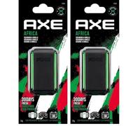 AXE Ambientador de Coche para Rejilla - 30 Días de Frescura Intensa con Fragancia Africa - Diseño Elegante, Discreto y Duradero para un Viaje Refrescante y Sofisticado (Paquete de 2)