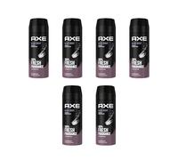 AXE Black Night - Desodorante en aerosol corporal sin sales de aluminio, 6 unidades de 150 ml