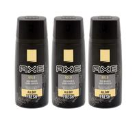 AXE Body Spray Gold Oud Wood & Fresh Vanilla 5.07 oz (Paquete de 3) (El paquete puede variar)