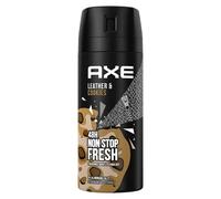 Axe Body Spray Leather & Cookies desodorante sin aluminio proporciona una protección eficaz contra el olor corporal durante 48 horas, 150 ml