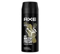 Axe Bodyspray Gold desodorante sin aluminio combate las bacterias que causan olores y los olores desagradables, 150 ml, 3 unidades