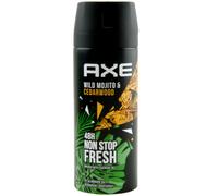 AXE Wild - Desodorante corporal en espray con aroma a mojito verde y madera de cedro de larga duración, sin sales de aluminio, 1 unidad