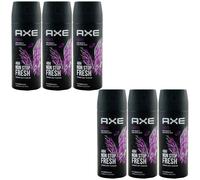 Axe Deo Spray EXCITE 6 x 150 ml Para Hombre 48 H 0% Sales de Aluminio