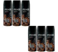 Axe Desodorante Aerosol LEATHER & COOKIES 6 x 150ml para Hombre 48H Protección