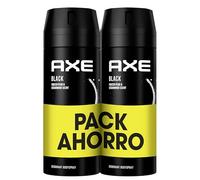Axe Desodorante Antitranspirante Bodyspray BLACK Pack Ahorro 2x150 ML, El embalaje puede variar