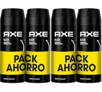 Axe Desodorante Antitranspirante Bodyspray BLACK Pack Ahorro 2x150 ML, El embalaje puede variar (Paquete de 2)