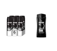 Axe - Desodorante Bodyspray Black 6 x 150 ml & Axe Gel de Ducha para Hombre Black 400ml