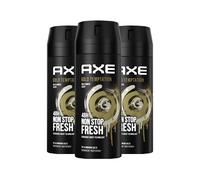 Axe Desodorante corporal Gold Temptation sin aluminio, proporciona una protección eficaz contra el olor corporal durante 48 horas, 150 ml, 3 unidades