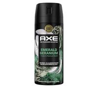 Axe Spray corporal Premium de geranio esmeralda sin sales de aluminio, 150 ml, 6 unidades