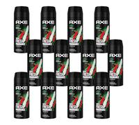 AXE Desodorante en spray corporal Africa con protección 48H contra el olor corporal sin sales de aluminio, 12 unidades