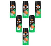 AXE Desodorante Jungle Fresh sin aluminio, 6 x 150 ml