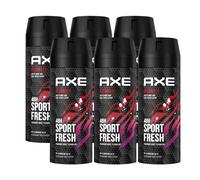 AXE Desodorante/spray corporal para hombre, Recharge Sport Fresh, 6 unidades (6 x 150 ml)