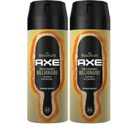 Axe El desodorante Magnum Gold Caramel Billionaire sin sales de aluminio proporciona una protección eficaz contra el olor corporal durante 48 horas, 150 ml (Paquete de 2)