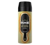 Axe Spray corporal Magnum Gold Caramel Billionaire Limited Edition Desodorante sin sales de aluminio, combate las bacterias que causan olores y olores desagradables, 150 ml
