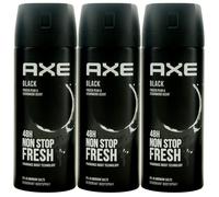 Axe Espray Corporal Black 3 X 150ml Desodorante 48H Protección 0% Aluminio Sal