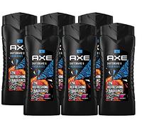 AXE Gel de ducha 3 en 1, champú Skateboard & Fresh Roses XL, gel de ducha, 6 x 400 ml, gel de ducha para hombre (en juego de 6)