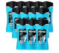 Axe Gel de ducha 3 en 1 Ice Chill para una frescura duradera y fragancia después de la ducha dermatológicamente probado, 250 ml, 12 unidades