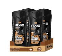 Axe Gel de Ducha Leather & Cookies 400ml, pack de 4 unidades