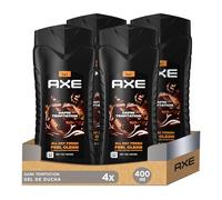 Axe Gel de Ducha y Champú para Hombre Dark Temptation 3en1 400ml - Pack de 4