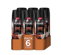 Axe Pack Ahorro Desodorante en aerosol para hombre Copper Santal Fragancia Premium 6 x 150ml