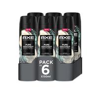 Axe Pack Ahorro Desodorante en aerosol para hombre Pure Coconut Fragancia Premium, 6 x 150 ml