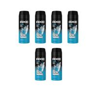 Axe Spray corporal Ice Chill sin sales de aluminio, 6 botes de 150 ml