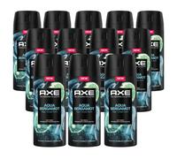 Axe Spray corporal Premium Aqua Bergamota, sin sales de aluminio, 150 ml, 12 unidades