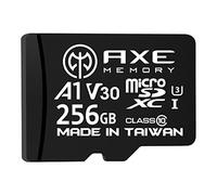 AXE Tarjeta de memoria microSDXC de 256 GB + adaptador SD con rendimiento de aplicación A1, V30 UHS-I U3 4K
