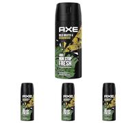AXE Wild - Desodorante corporal en espray con aroma a mojito verde y madera de cedro de larga duración, sin sales de aluminio, 1 unidad (Paquete de 4)