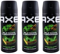 Axe WILD MOJITO Desodorante Spray 48H 0% Aluminio 3 x 150 ml