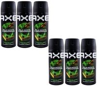 Axe WILD MOJITO Desodorante Spray 6 x 150ml 48H Sin Aluminio 0% Alu