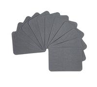 AXEN 12 parches de hierro en reparación, 100 % algodón fabuloso para ropa, pantalones, vestidos, camisas, abrigos, vaqueros y más, gris oscuro