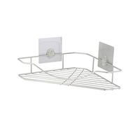 axentia baño de Nivel Estantería Niza de Acero Inoxidable en Plata, Accesorios de baño, baño Accesorio con Dos Pegatinas para fijación, Capacidad de Carga de 5 kg
