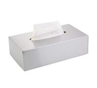 axentia cosméticos Soporte - Dispensador Montaje en Pared - Caja de pañuelos, Acero Inoxidable, Plata, 24.5 x 13 x 7 cm