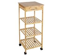 axentia Carro de Almacenamiento, ingeniería, Madera/Blanco, Aprox. 37 x 89,5 x 37 cm