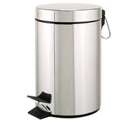 axentia - Cubo de Basura con Pedal para Cocina y baño, Basurero, Papelera Reciclaje para hogar, Contenedor de residuos - Acero Inoxidable - 5 litros