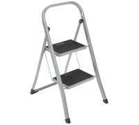 axentia - Escalera plegable con 2 peldaños, Taburete escalera, Escabel doméstico, Escalerilla multiusos - peldaños antideslizantes - carga máx. 150 kg
