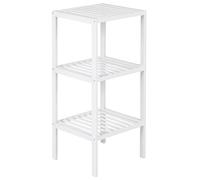 axentia Estante de bambú, 3 estantes, Blanco